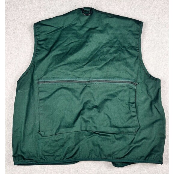 Rio Bravo Vest Mens M Green Cotton Multi-Pocket Utility Outdoor Fishing - Picture 4 of 16